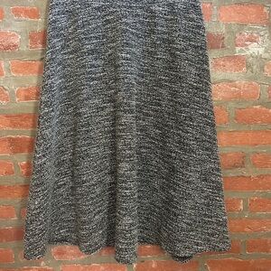 Classic Gray Knit A-Line Skirt